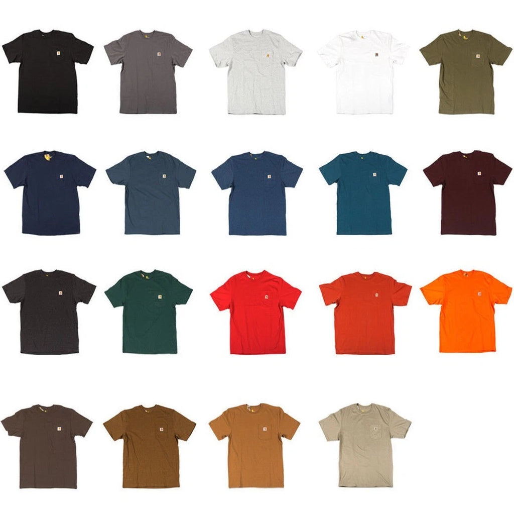 Carhartt - Men's Work Wear Pocket T-shirt, Cotton, Regular, Big, Tall Fit, K87