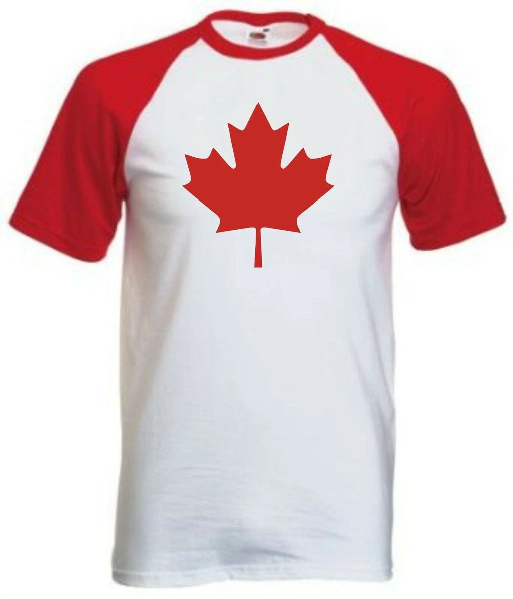 Canada International Short Sleeve Baseball T Shirt - Country T-Shirt Sport Flag