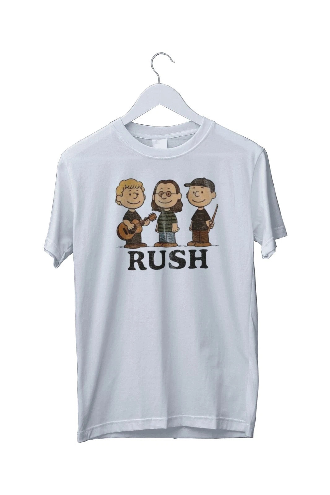 Rush x Peanuts Retro Graphic Print Unisex T-Shirt Mens S M L XL 2 3 4 XL
