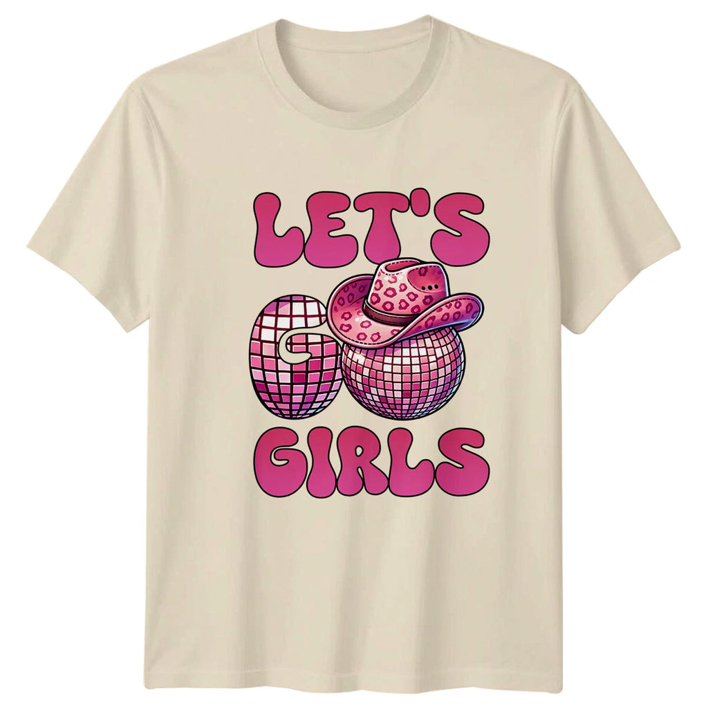 Let's Go Girls Disco Ball Cowboy Hat Western T-Shirt