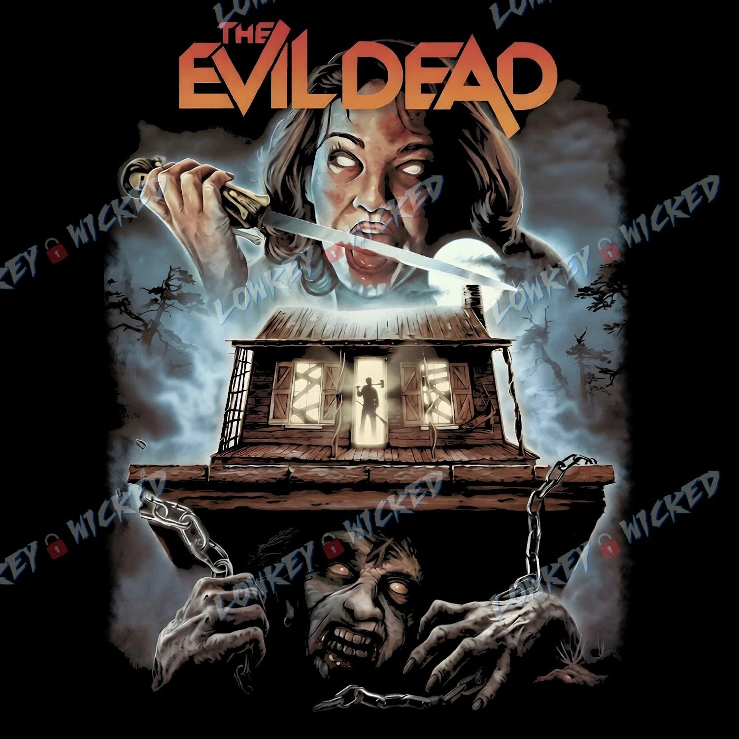 Evil Dead Poster T-Shirt | Horror Movie Graphic Art | 80's Cult Zombie Tee