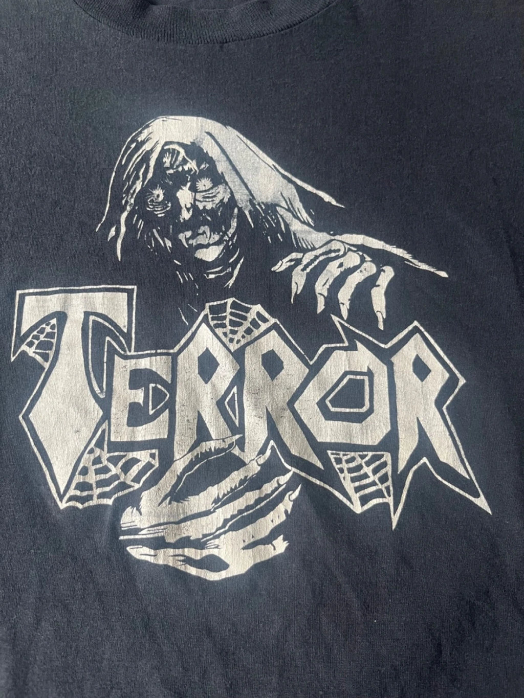 GRAIL Vtg 1980s TERROR Cleveland Thrash Death Metal T Shirt Screen Stars Tag XL