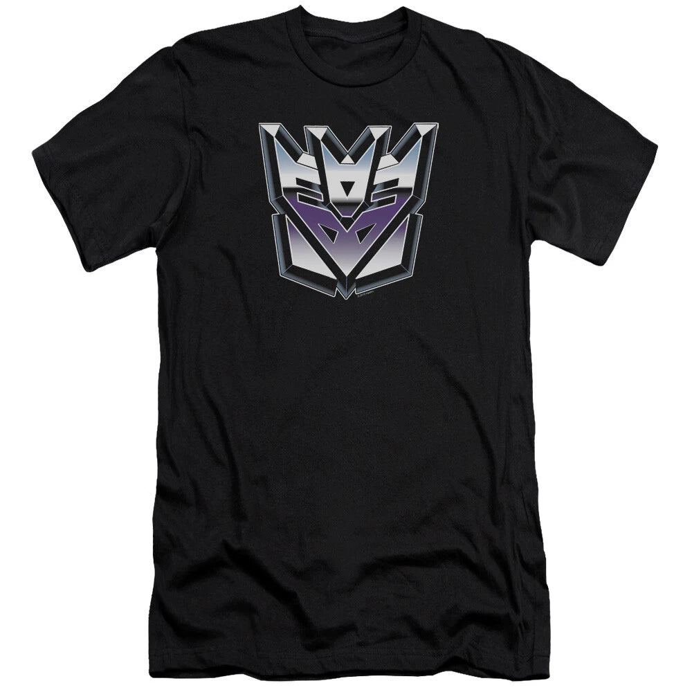 Transformers Premium Canvas T-Shirt Decepticon Logo Black Tee