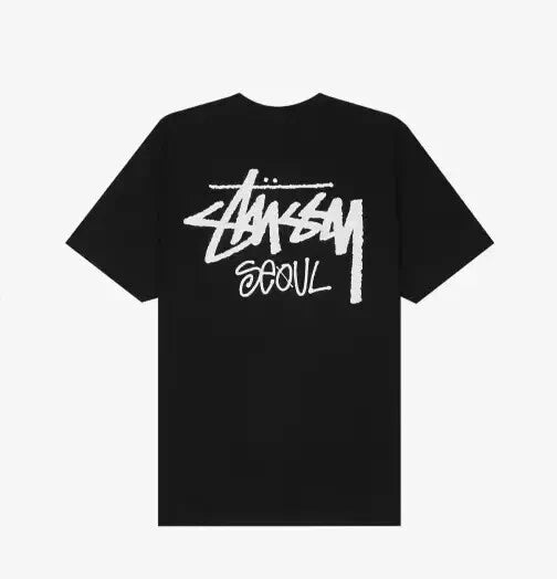 NWT Stussy Stock Seoul T-Shirt Black / 390877 / 3903980 / No Tariffs In USA