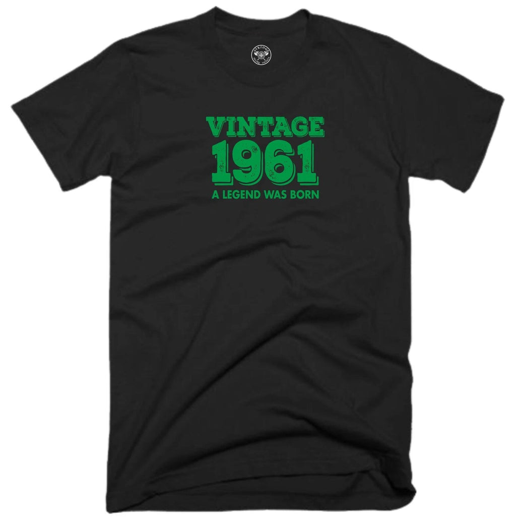 Vintage 1961 T Shirt 64th Birthday Clothing A Legend Was Born Classic Gift Top