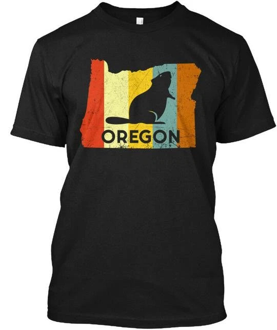 Vintage Retro Oregon State Beaver - T-Shirt Made in the USA Size S to 5XL