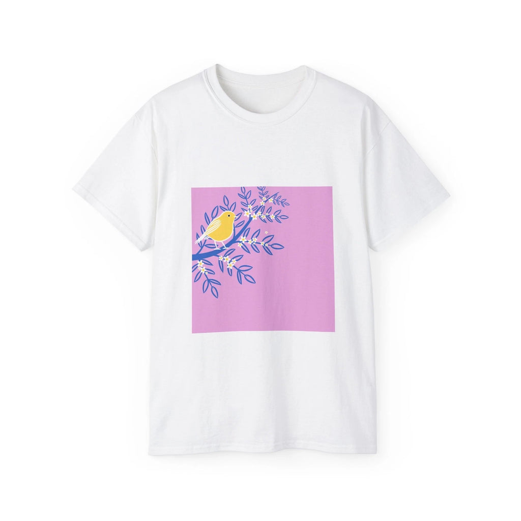 Floral Nature Bird Branch | Custom Graphic T-Shirt