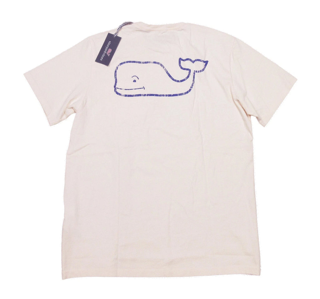 Vineyard Vines Men's Soft Pink Vintage Whale Graphic Short Sleeve Pocket T-Shirt
