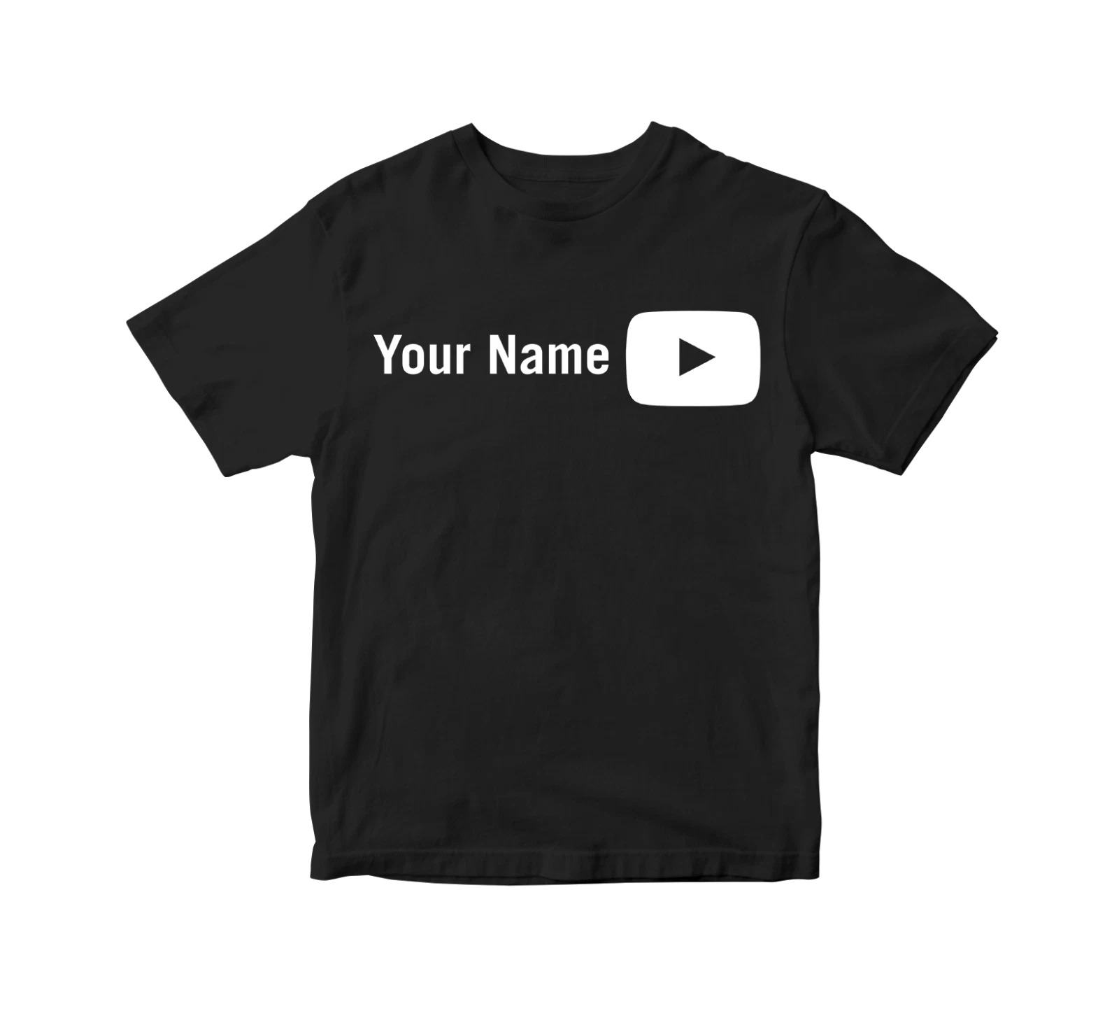 Custom Printed Personalised Youtube T-Shirt add your name Youtuber Adult Kids