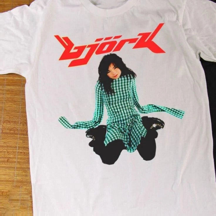 VTG Bjork violently happy white T-Shirt