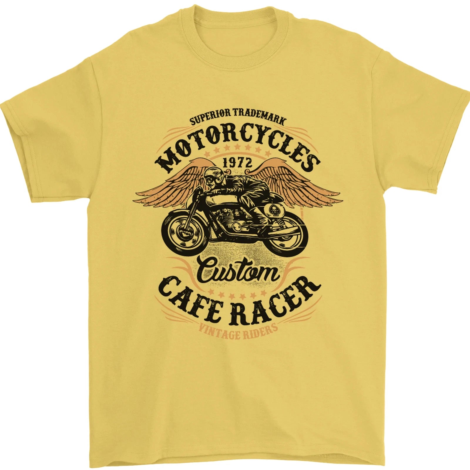 Biker Custom Cafe Racer Motorbike Mens T-Shirt 100% Cotton