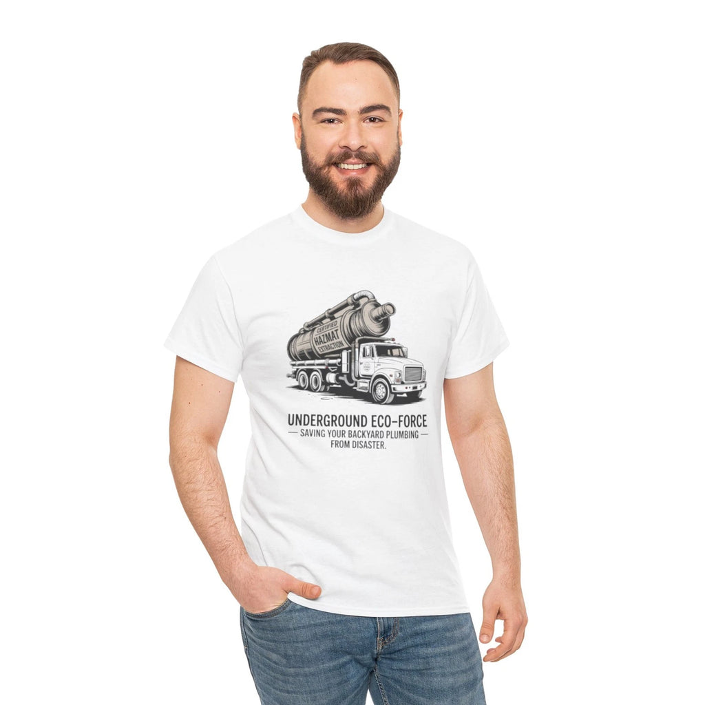 Funny Septic Tank Pumper T Shirt Distressed Plumbing Humorous Excavation Graphic