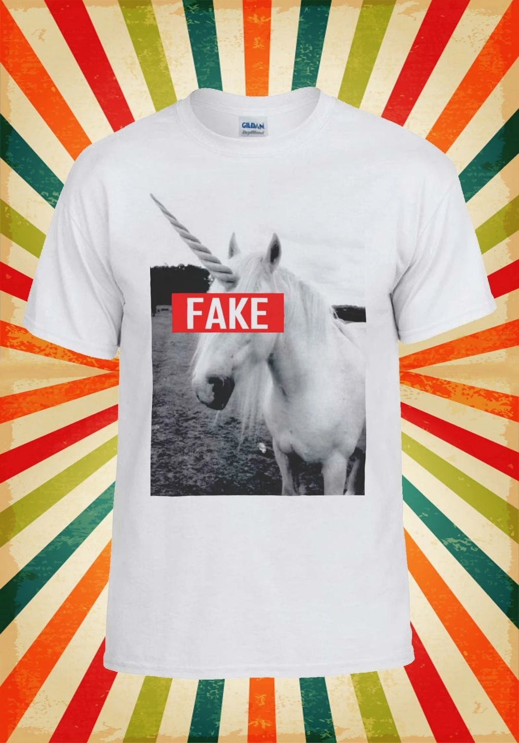 Unicorn Fake Funny Hipster Cool Retro Men Women Vest Tank Top Unisex T Shirt 908