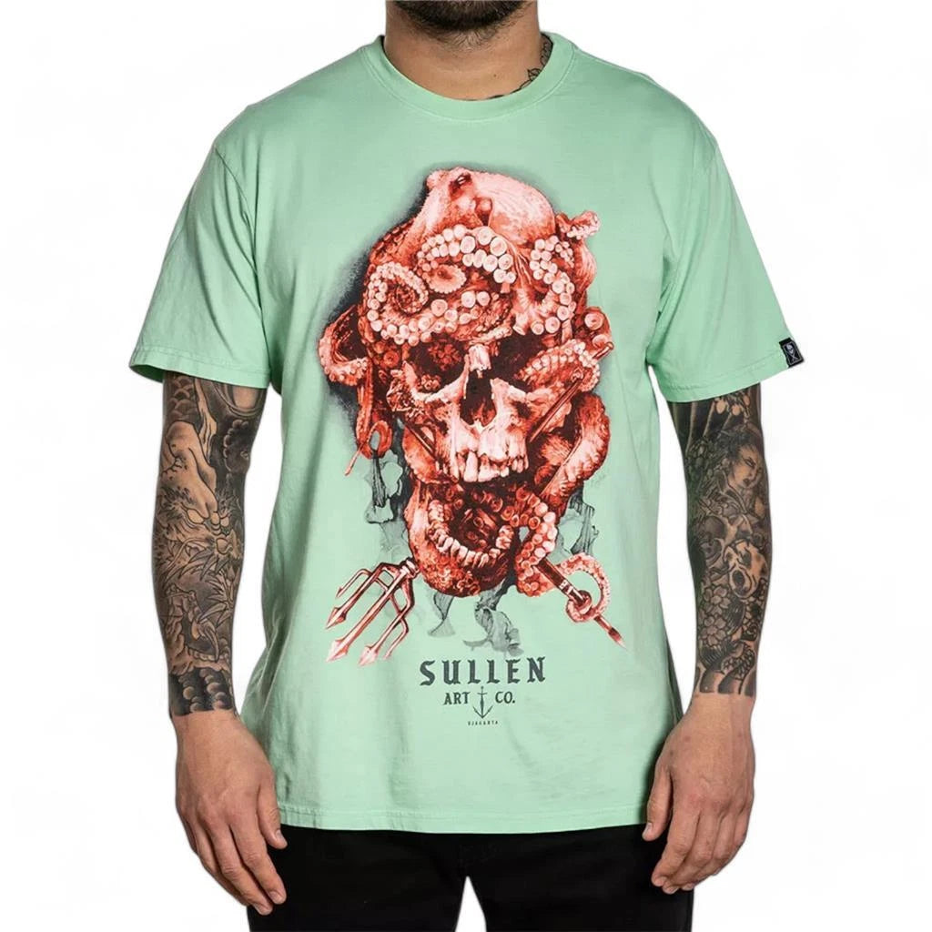 Men's Sullen Art Collective Neptune Neptunian Skull Premium Tee T-Shirt S-4XL