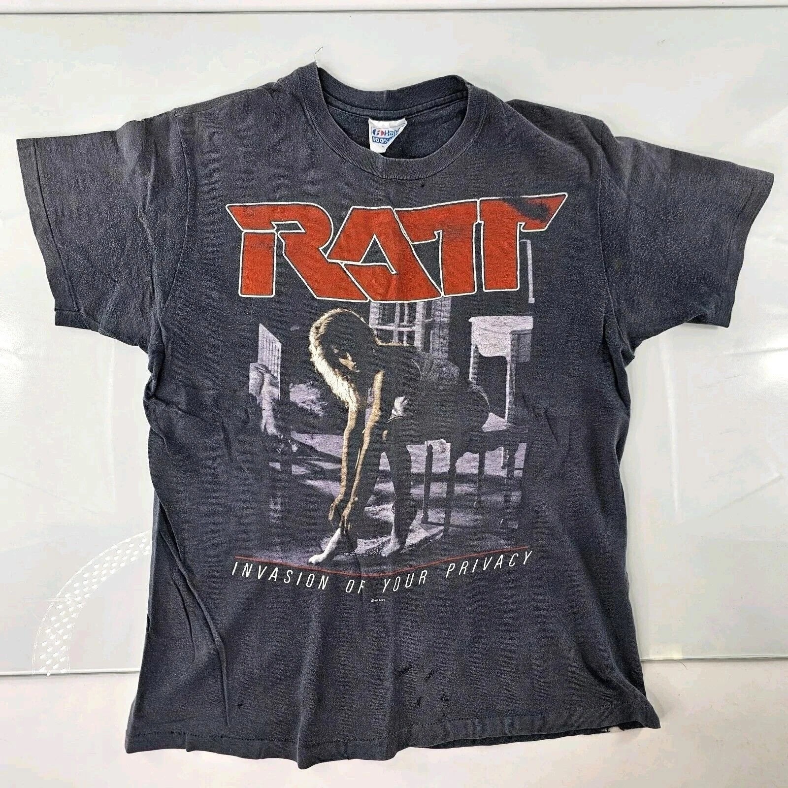 Vintage 1985 Rat Invasion Of Your Privacy Tour Shirt Metal Band Single Stitch