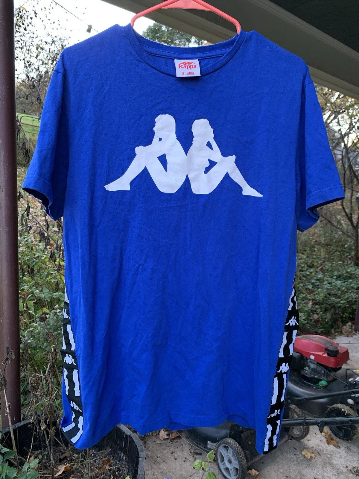 Vintage Blue Kappa T Shirt Mens Size XL 100% Cotton Short Sleeve