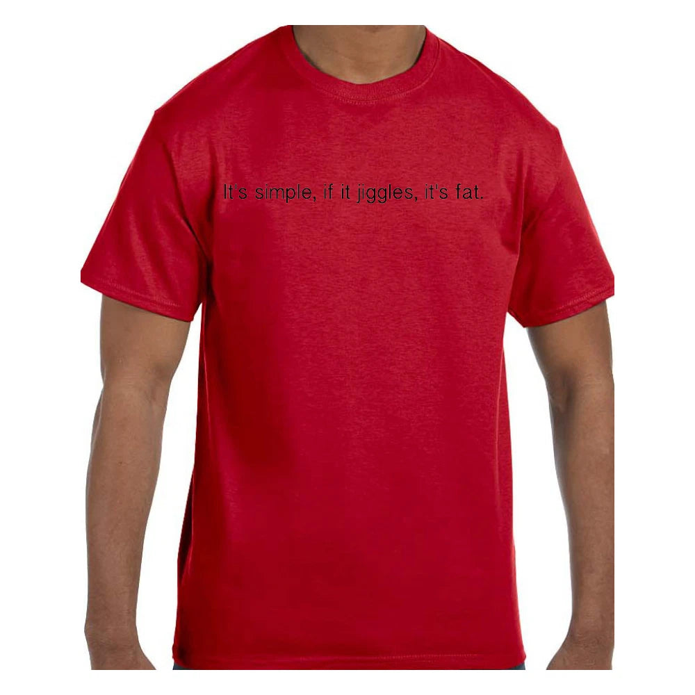 Funny Humor Tshirt It's Simple, If it Jiggles, It's Fat