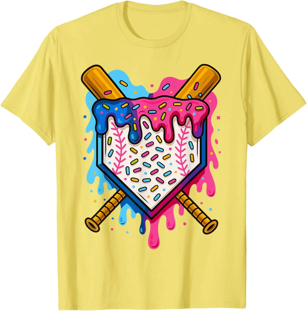 Baseball Boys Ice Cream Drip Baseball T-Shirt
