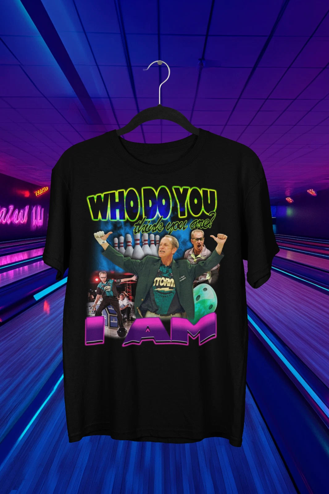 Vintage Pete Weber 90s Bowling T-Shirt - "Who Do You Think You Are? I AM" S-5XL