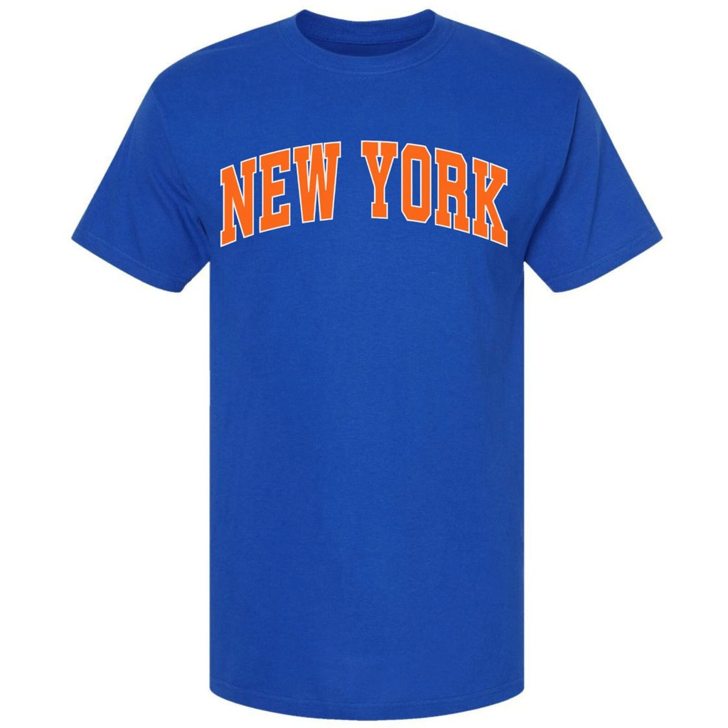 New York Basketball Printed T-Shirt NY City NYC Ball Throwback Design Shirt
