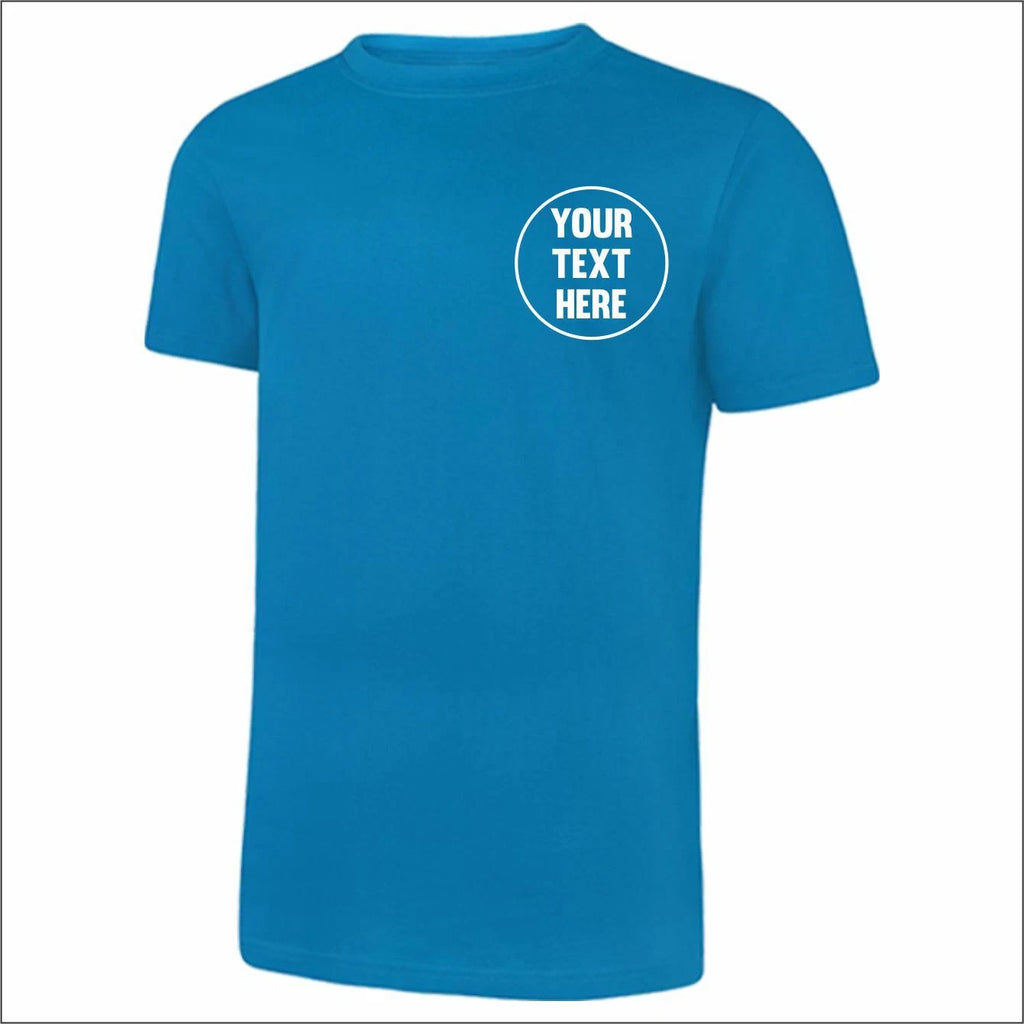 Personalised Custom T-Shirt Classic Uneek UC301 Work wear Casual Tee T Shirt TOP