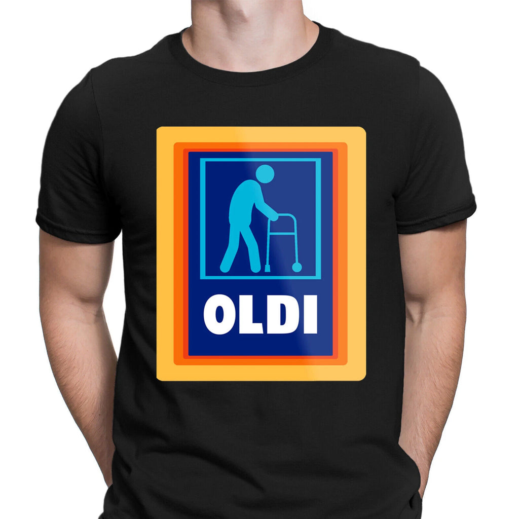 Funny Oldi Novelty Old Hilarious Joke Retro Vintage Mens T-Shirts Tee Top #GVE6