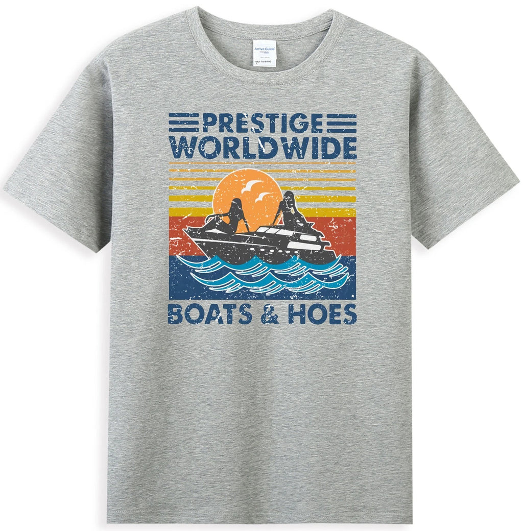 Prestige Worldwide Boats and Hoes Funny Quote Men's T-Shirt