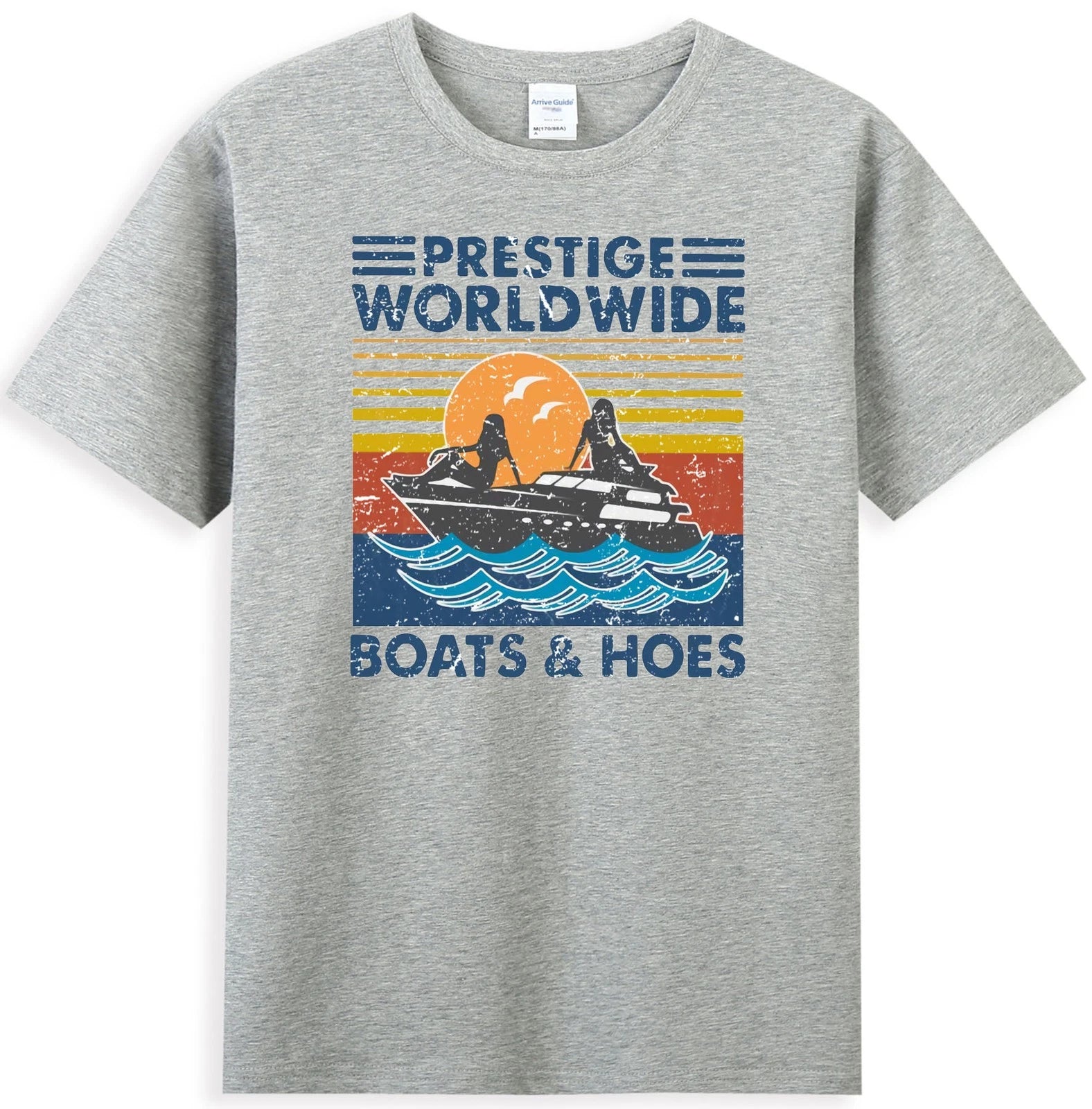 Prestige Worldwide Boats and Hoes Funny Quote Men's T-Shirt
