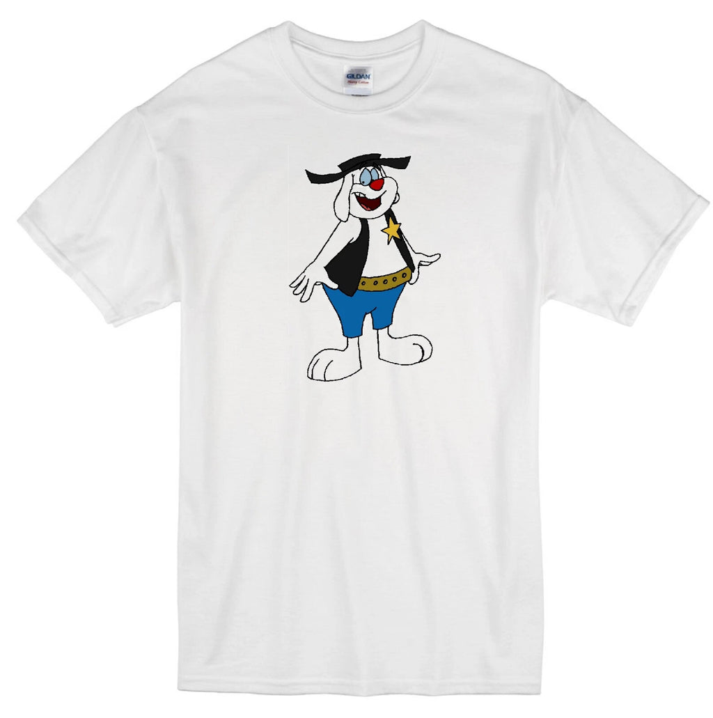 DEPUTY DAWG TERRYTOONS CARTOON DOG CLASSIC VINTAGE RETRO ANIMATION WHITE T-SHIRT