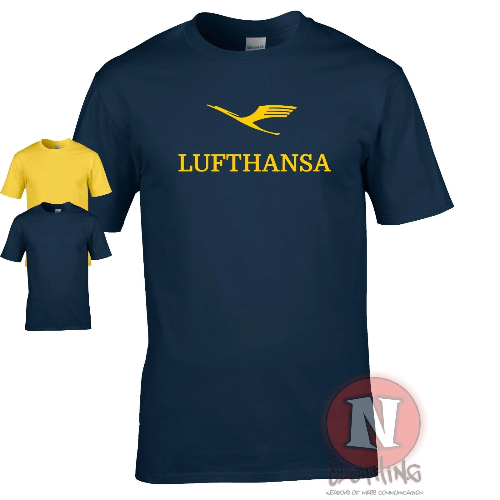 Lufthansa T-Shirt Classic Airlines Logo Retro 50s 60s Airplane Motif