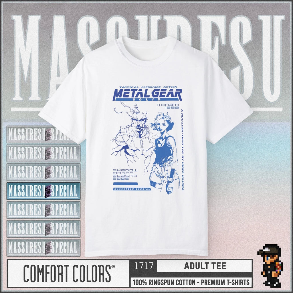Metal Gear Solid [Snake Meryl] Premium T-Shirt - PS1 Kojima Solid Liquid Fox 2 3
