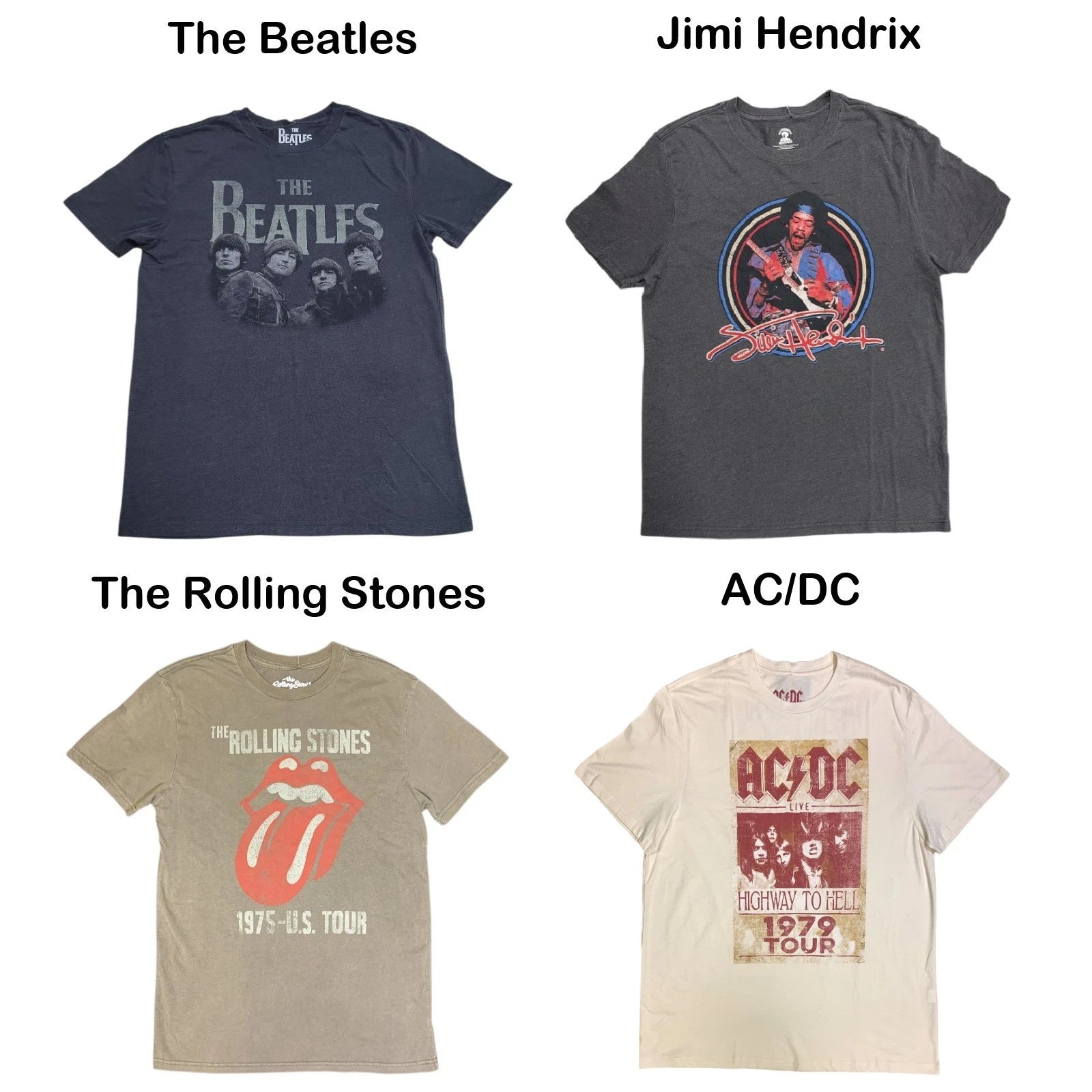 Licensed Men's Relaxed Fit Soft Graphic Band Short Sleeve Tee