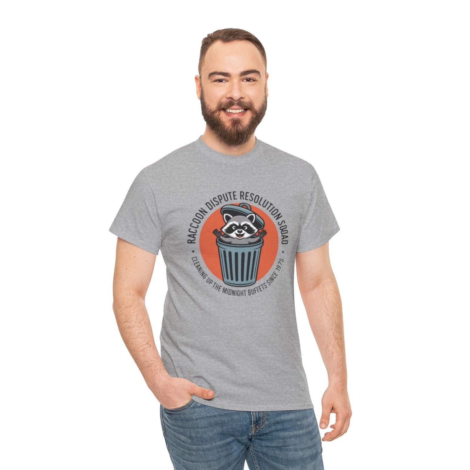 Raccoon Dispute Resolution Squad Trash Man Tee | Cute Trash Panda Design