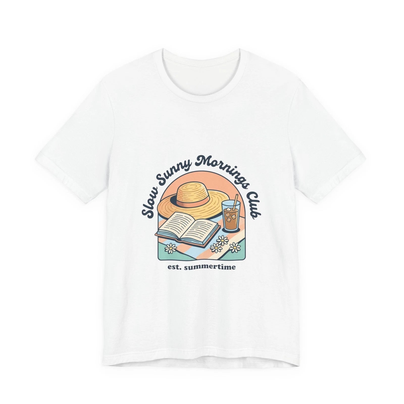 Slow Sunny Mornings Tee | summer aesthetic, pastel coastal vibes