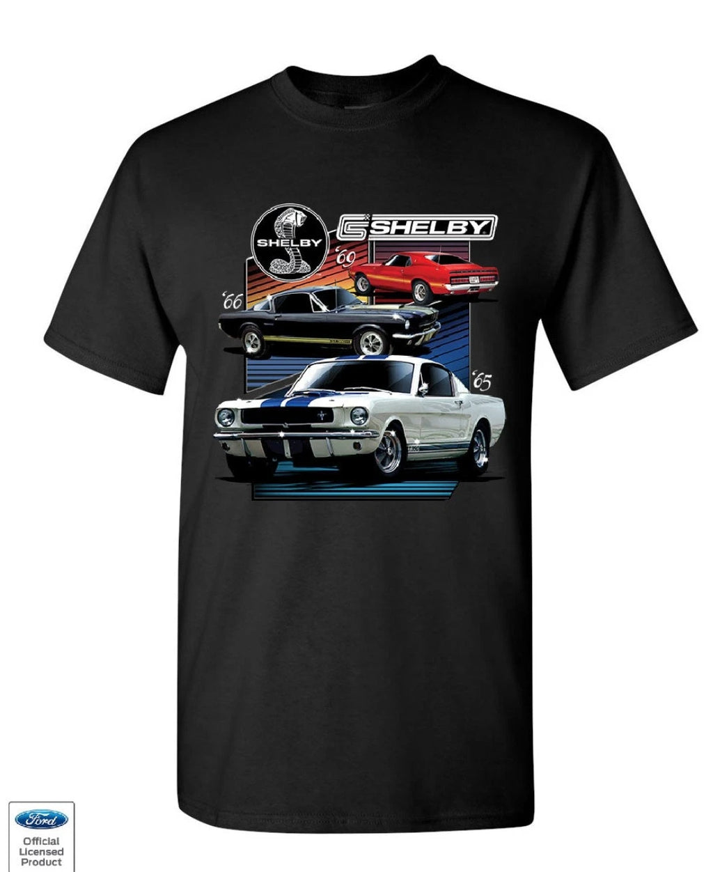 Ford Mustang 1969 Shelby GT350 GT500 T-Shirt American Mens Tee Shirt All Sizes