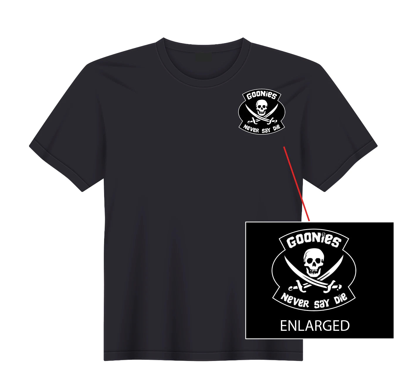 The Goonies Never Say Die T-Shirt NEW S, M, L, XL