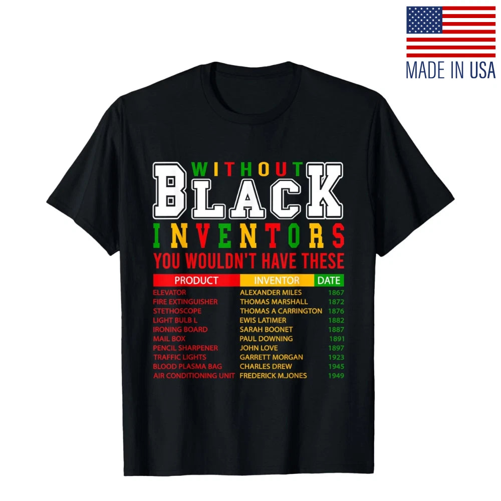 History Of Forgotten Black Inventors Black History Month T-Shirt