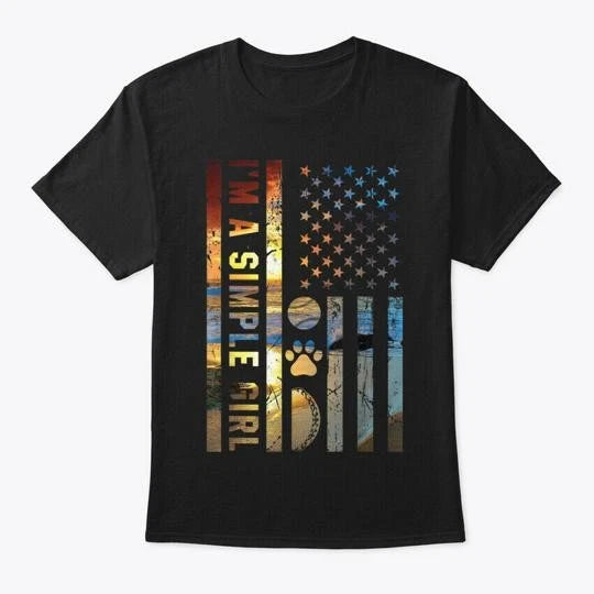 Im A Simple Girl Softball Dogs Tacos T-Shirt Made in the USA Size S to 5XL