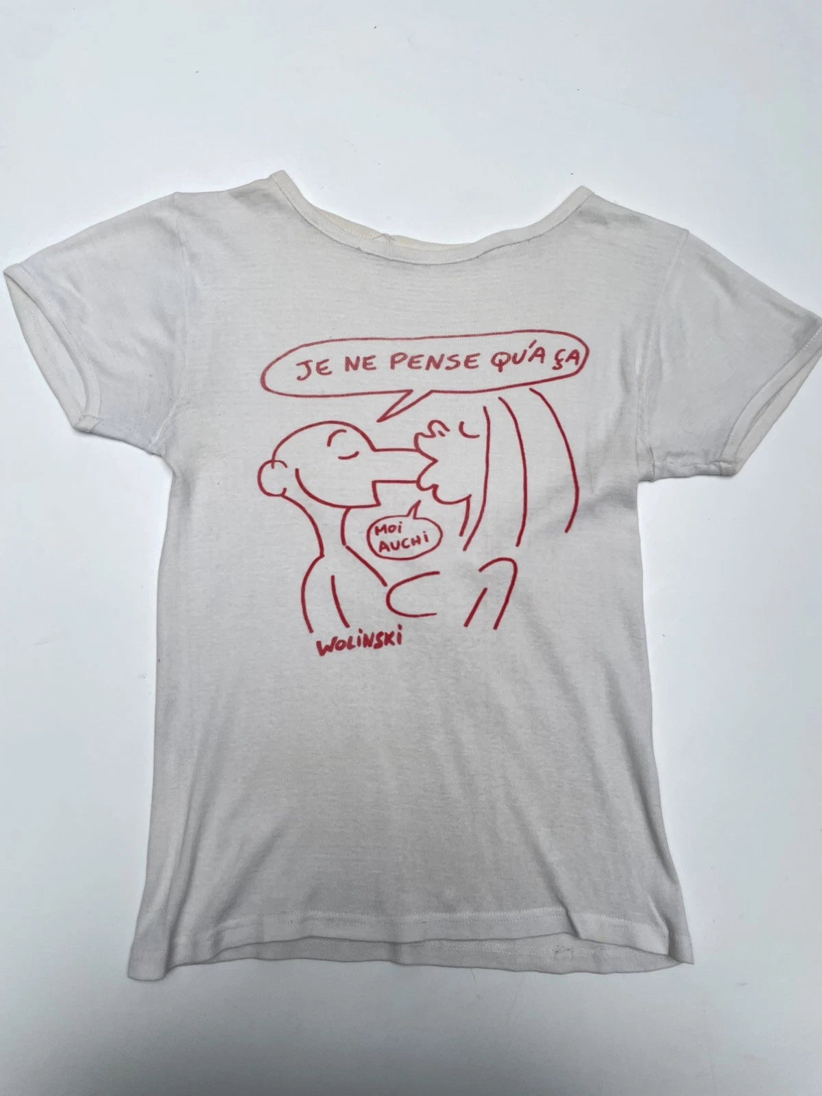 Vintage Wolinski French Cartoon T-Shirt 70s/80s Graphic Promo Tee Rare