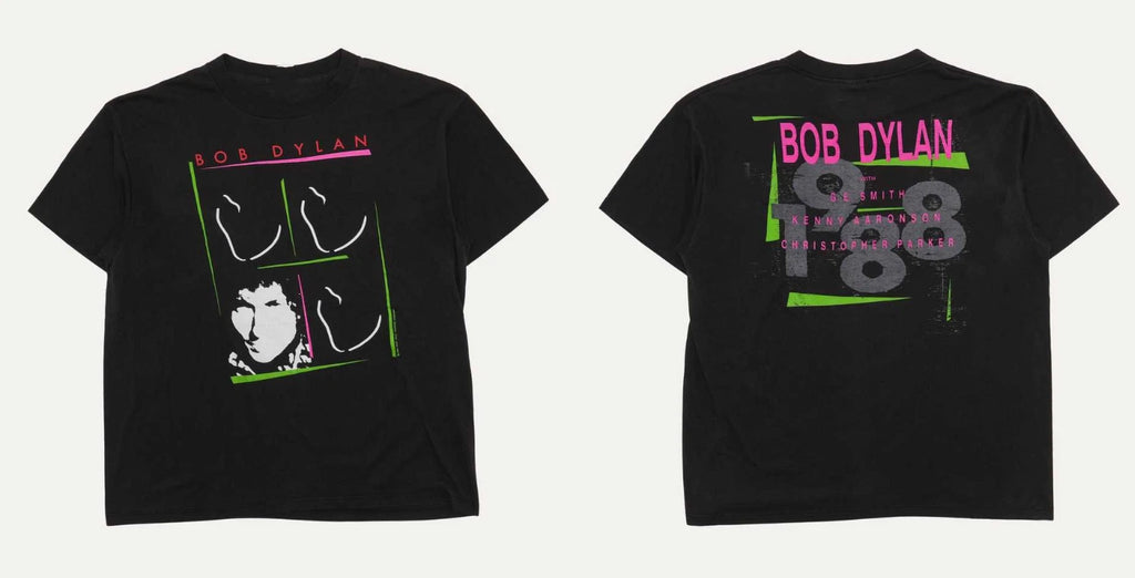 Vintage Bob Dylan 1988 Tour T-Shirt Tee Concert Music Band Graphic Shirt S-5XL