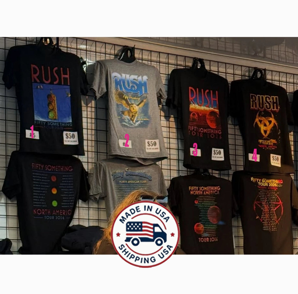 RUSH Band Fifty Something North American Tour 2026 T Shirt Reprint