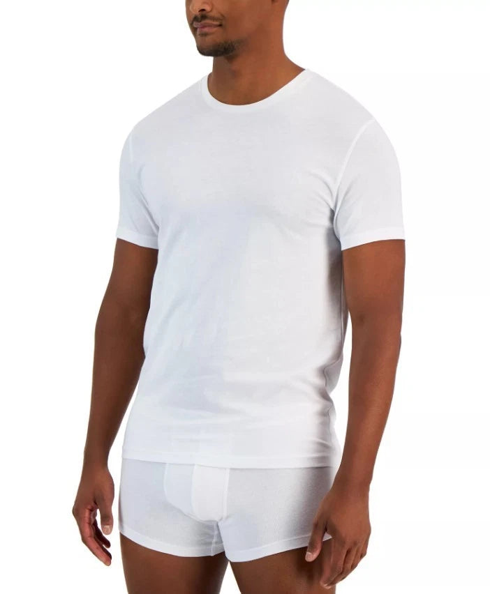 Alfani Men's 4-Pk. Classic-Fit Solid Cotton Undershirts White XL