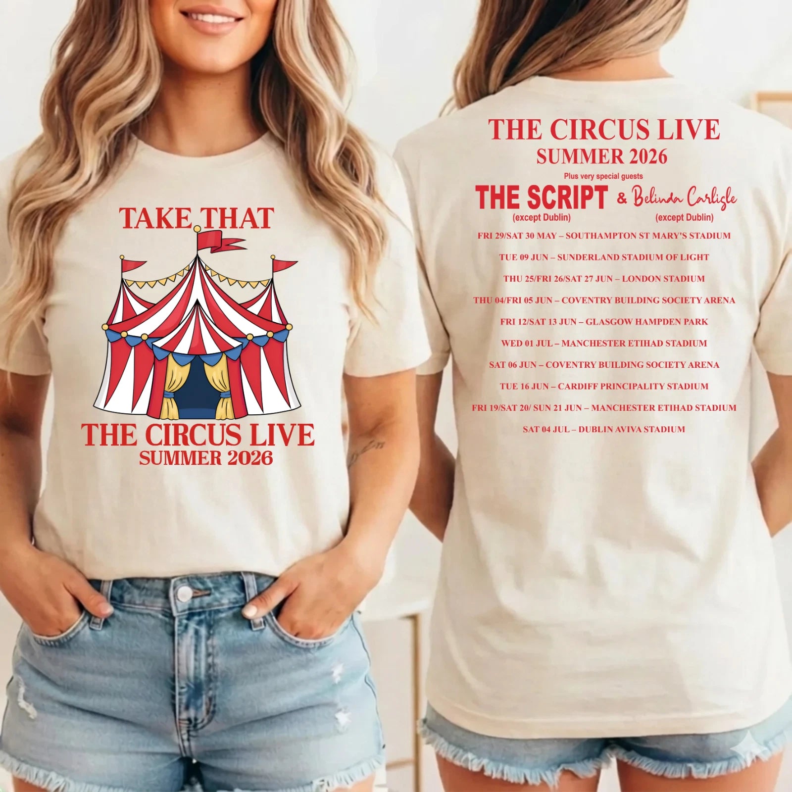 Take That Circus Live Summer 2026 Tour T-Shirt, Concert Lovers Inspired Shirt