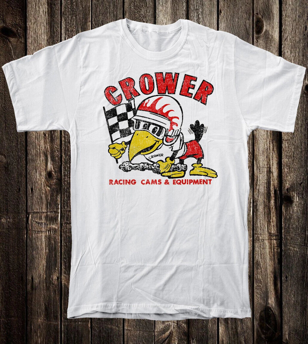 Retro Hot Rod Tee T Shirt Speed Shop Drag Race Racing Crower Racing Cams