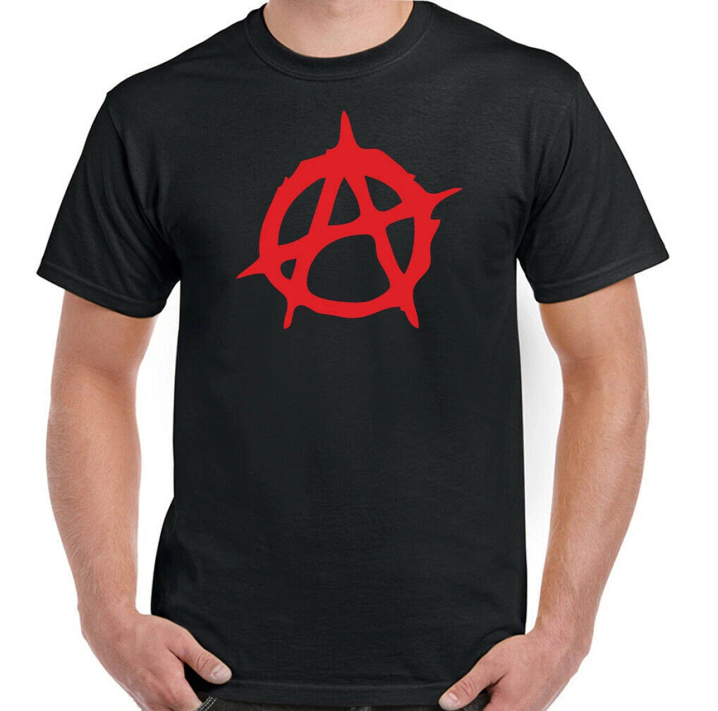 ANARCHY SYMBOL T-SHIRT, Anarchist Revolution Crass Che Guevara Punk Music Logo