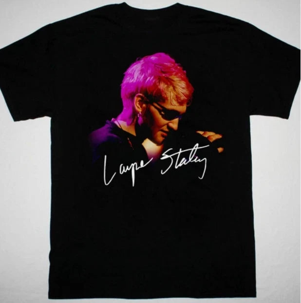 Layne Staley Alice In Chains signed T-Shirt Black Cotton