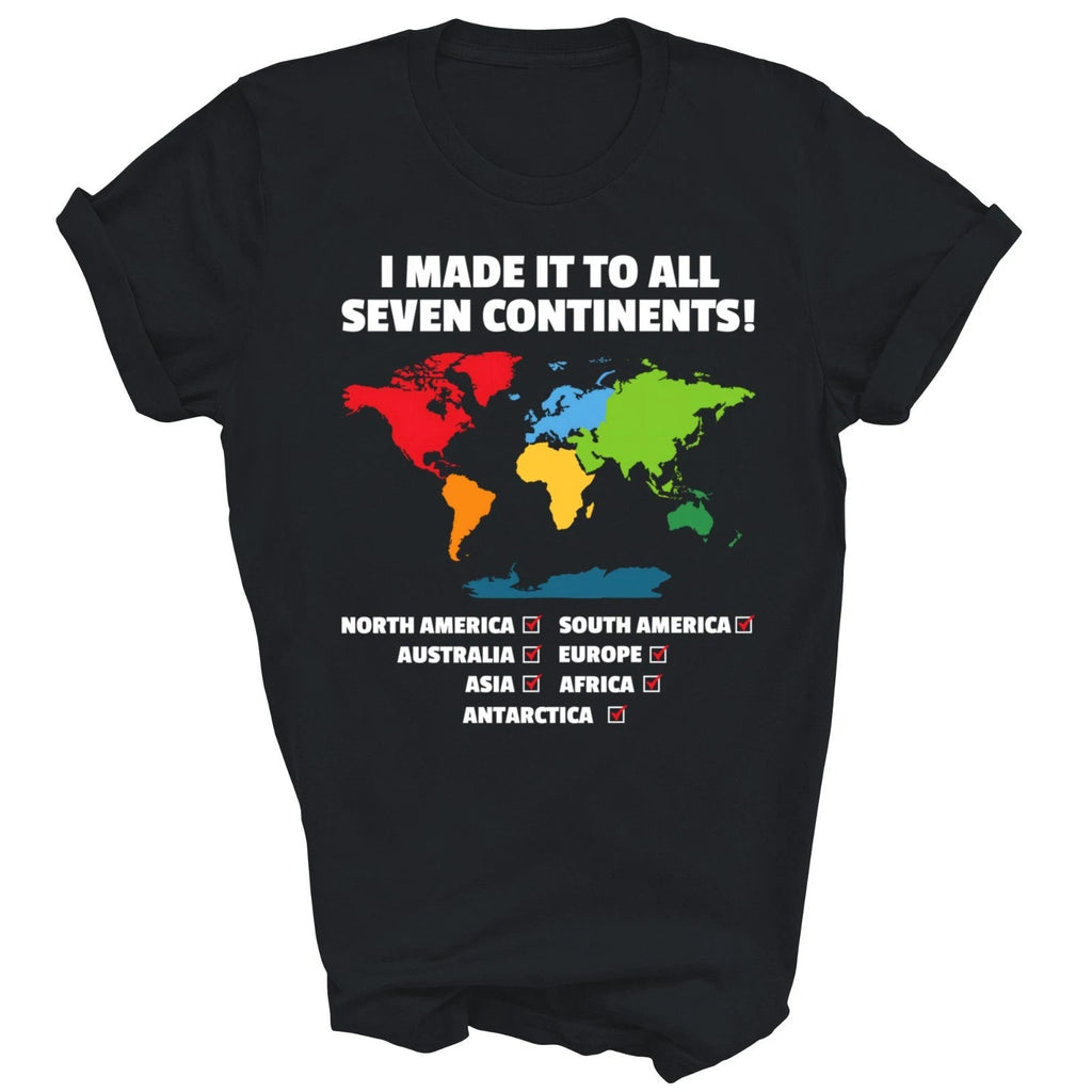 World Traveler Seven Continents 7 Continents Unisex Shirt Gift