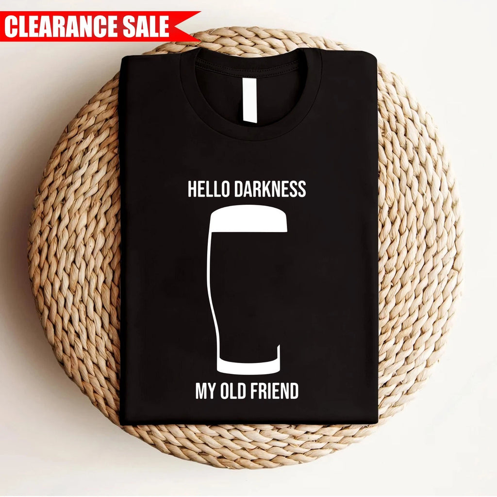 Hello Darkness My Old Friend T Shirt Printed Stout Dark Beer Funny Vintage T Top