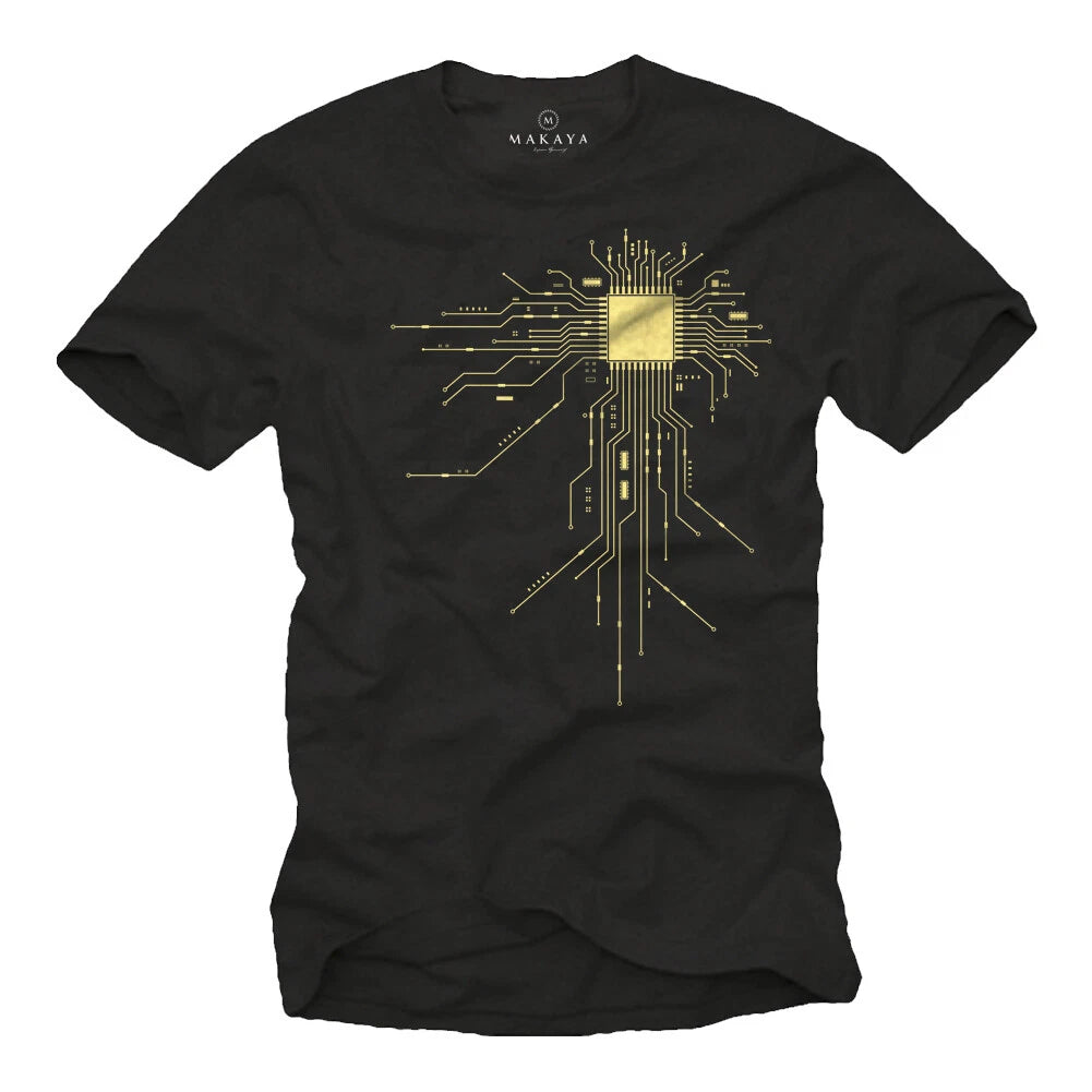 Mens CPU Processor T-Shirt Nerd Gamer Gifts Men Boys Geek Gamer Heart