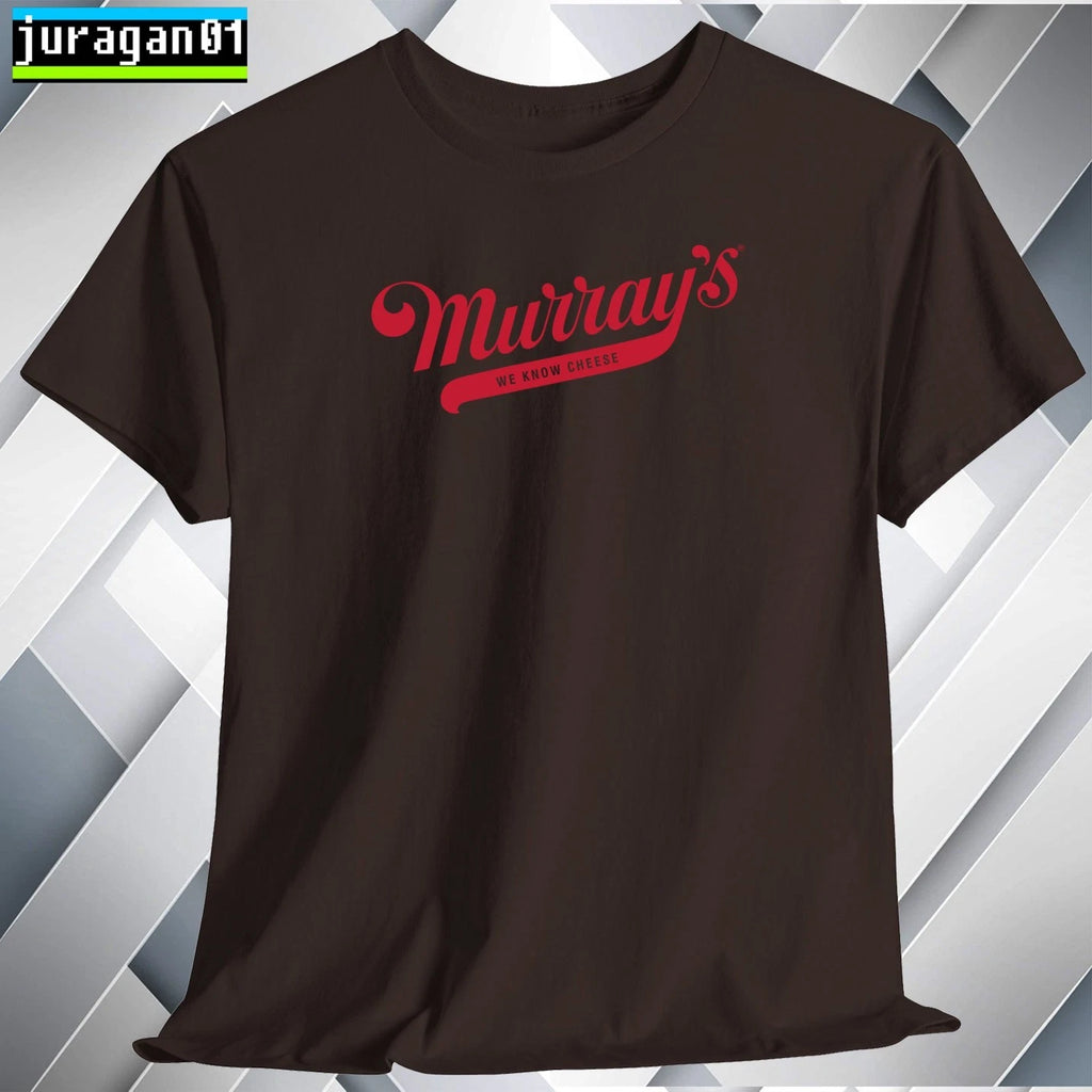 Murray's Cheese T-Shirt Logo Black/Gray/Blue/Red/White/Choc S to 5XL Made in USA